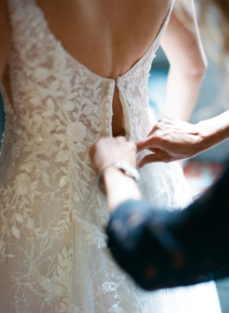 The Halifax Club wedding, bride's dress captured by Halifax Wedding Photographer, Jacqueline Anne Photography.