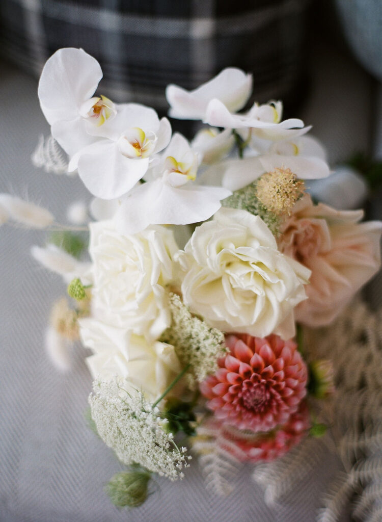 Floral Bouquet captured by Jacqueline Anne Photography, a Halifax Wedding Photographer at The Muir Hotel.